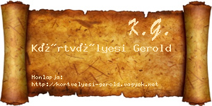Körtvélyesi Gerold névjegykártya